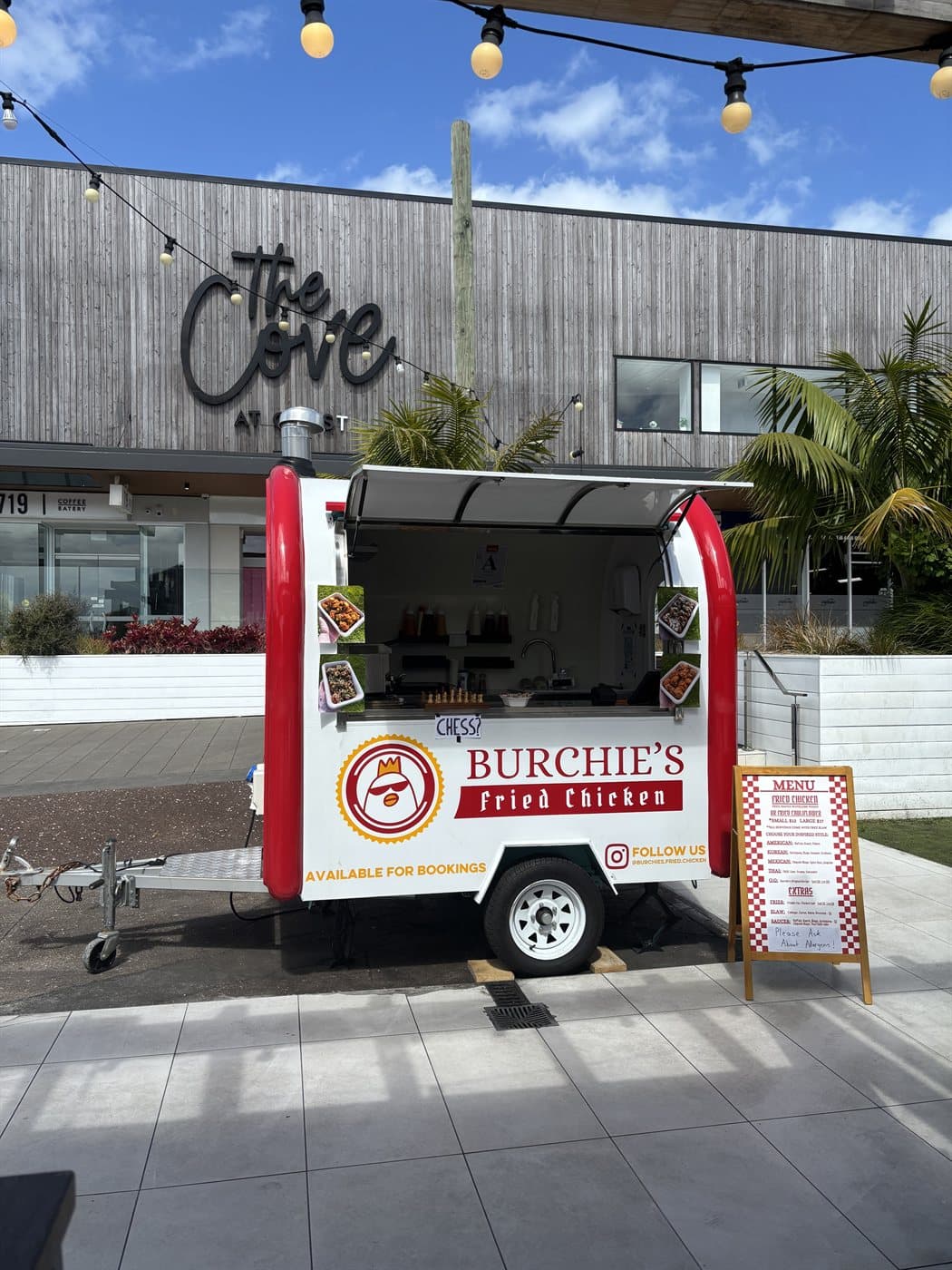 Burchie’s trailer at The Cove