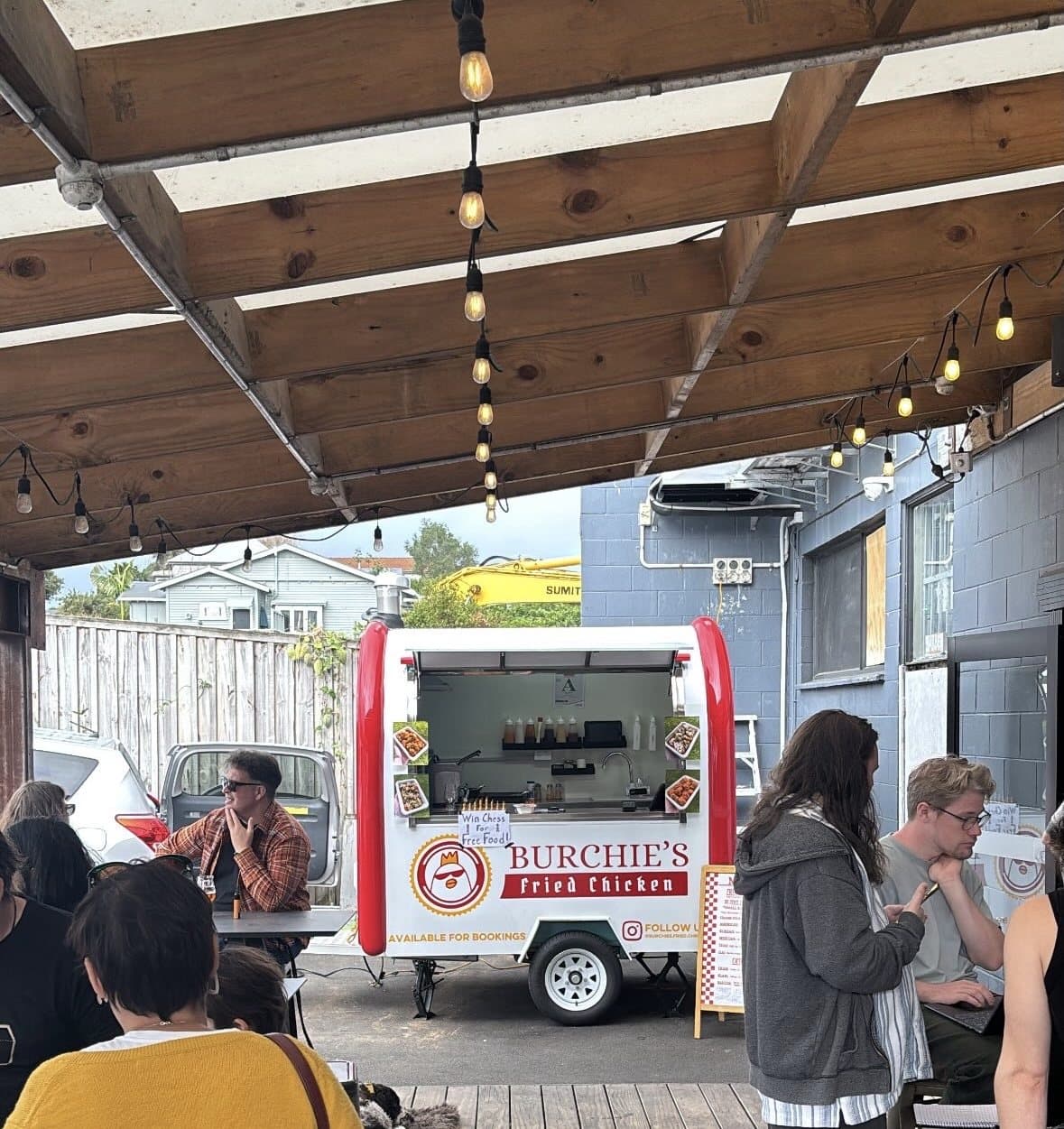 Burchie’s trailer at a lively event