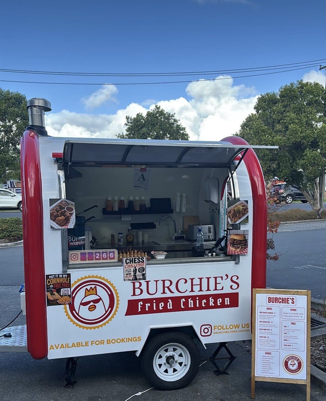 Burchie’s trailer set up at The Beer Spot Morningside