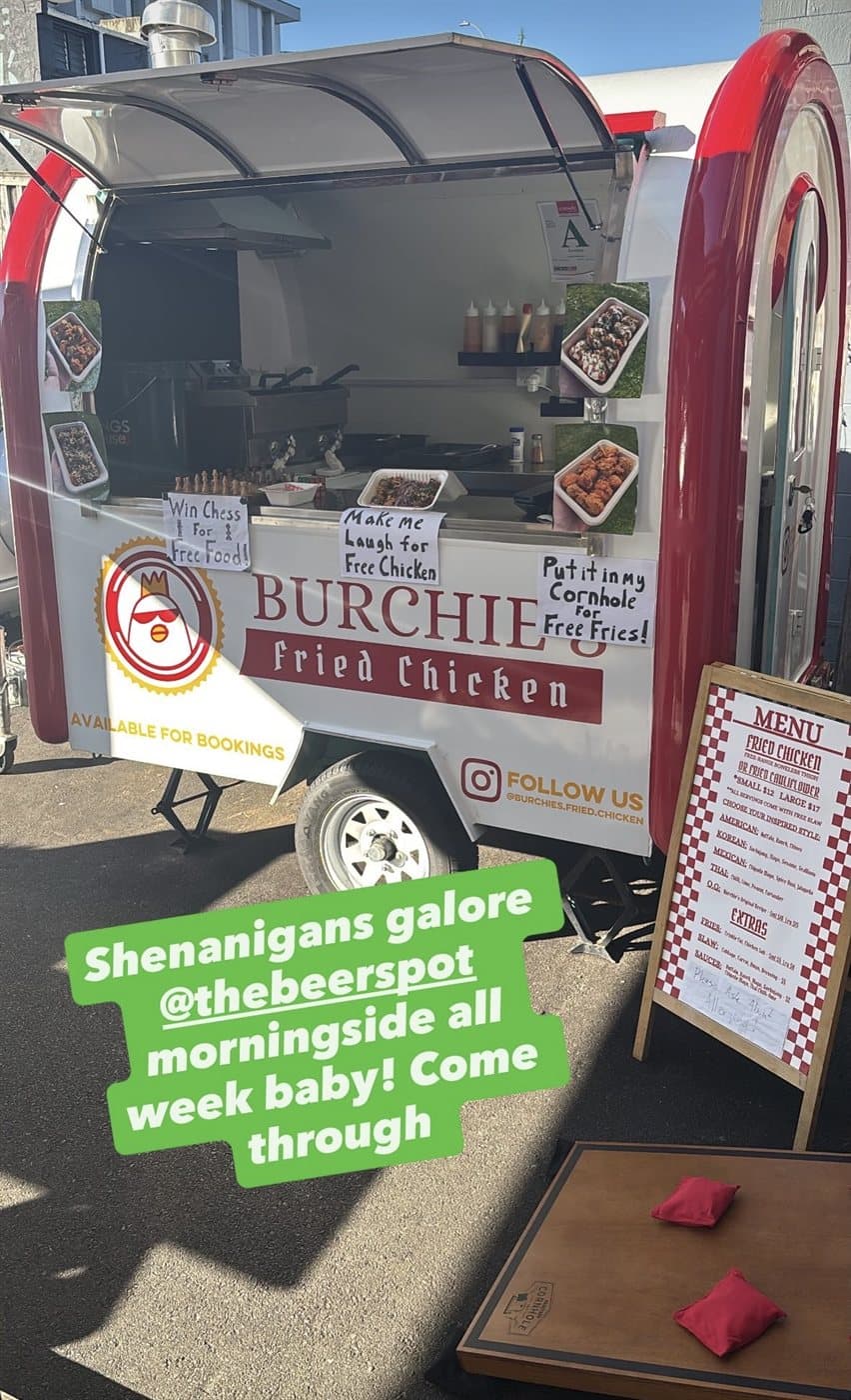 Burchie’s trailer and menu board